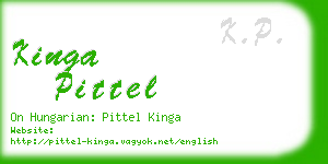 kinga pittel business card